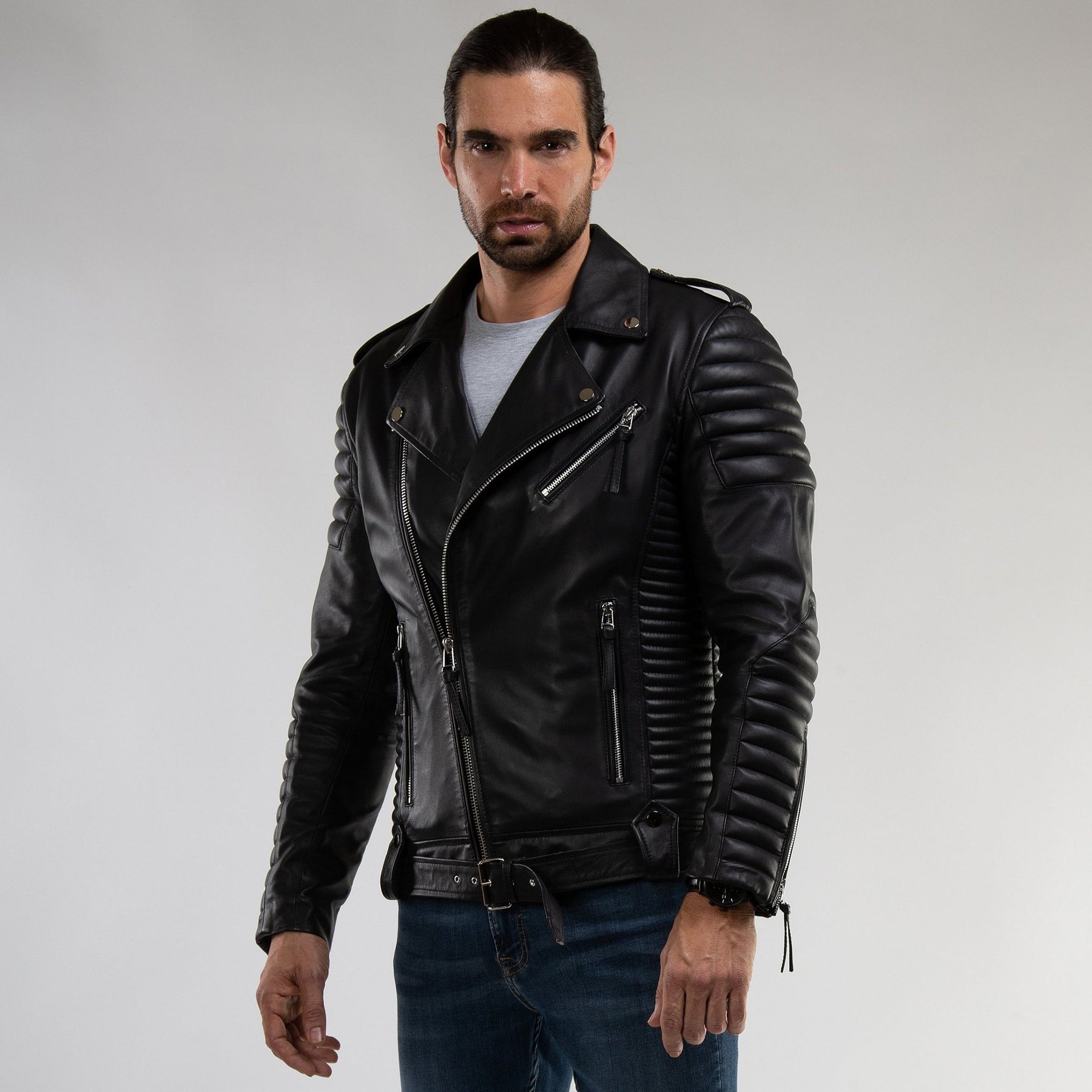 Biker Jacket Men | Biker Jacket | Gasoline Jacket – Finest Leathers